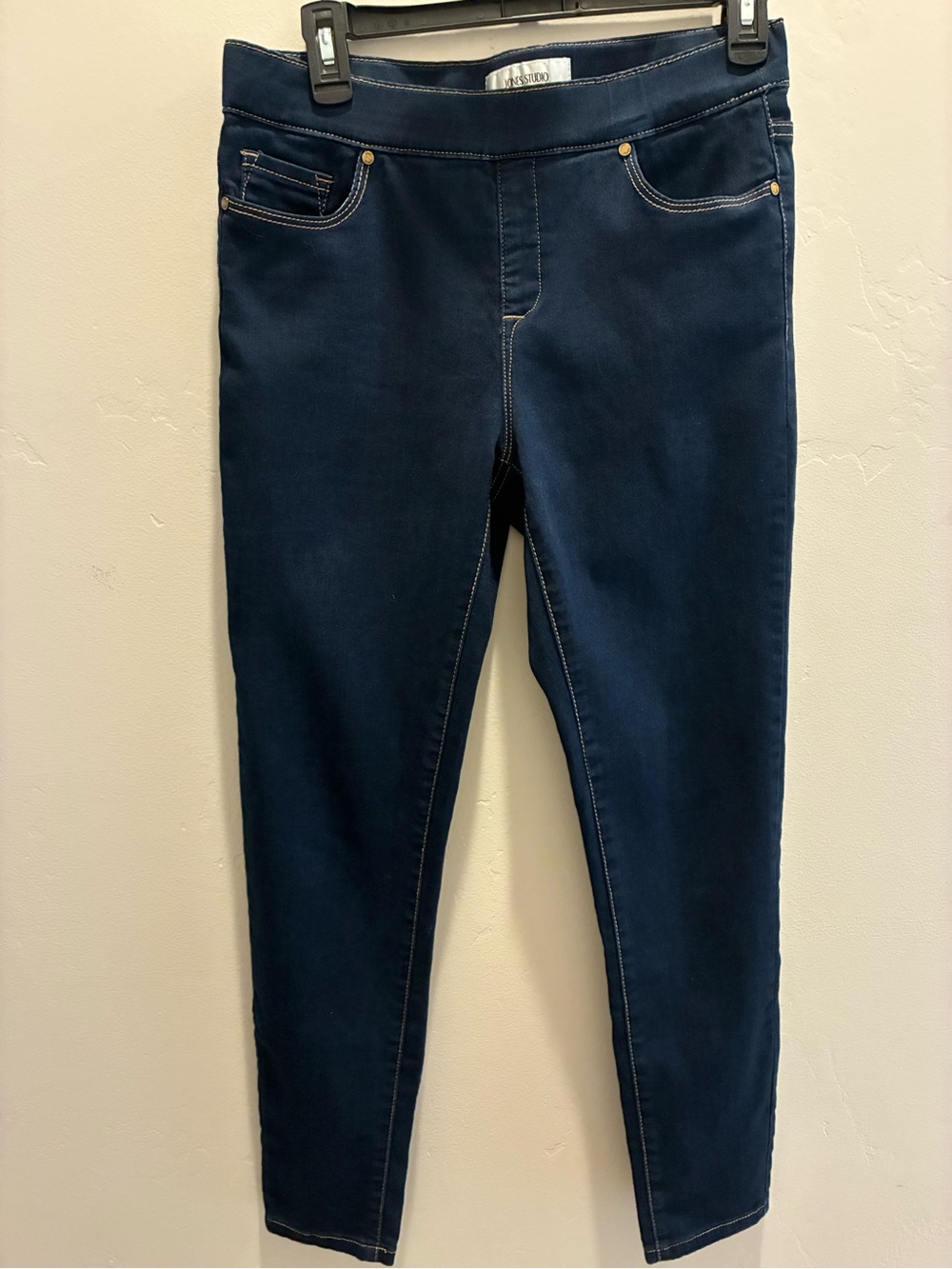Jones Studio Women's Dark Blue Skinny Pull-On Jeans
